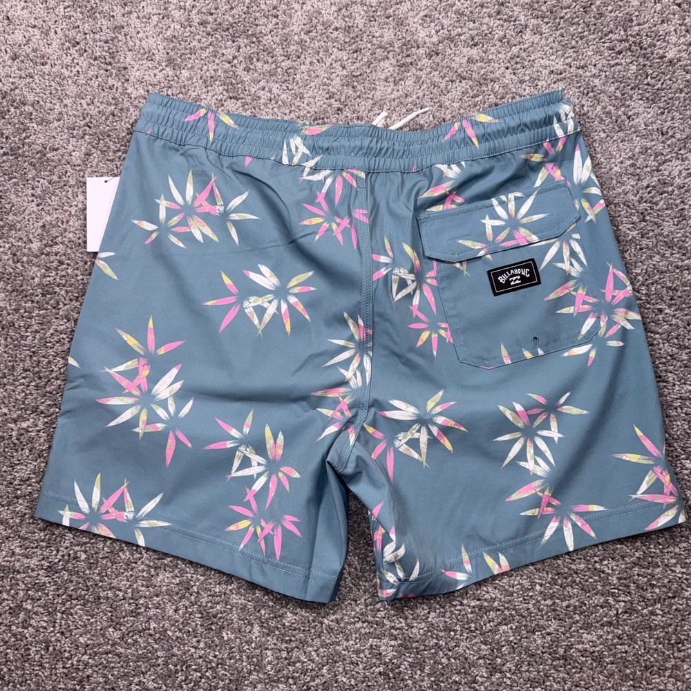 Billabong Offshore Trunk 17 Mens Tropical Stretch Board Shorts Blue Large NEW - Picture 7 of 10